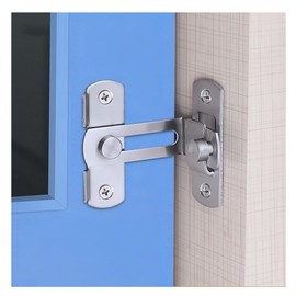 Stainless Steel Door Lock Door Bolt 90 Degree Latch with Screws Lock Bolt Sliding Door Lock for Gate Bathroom Toilet Garden Window Door