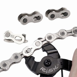 Vroxdrez 10 Speed Bicycle Chain Link 6 Pairs Chain Clasps for Bicycle Chain, Steel Missing Link, Quick to Install and Remove for Road Bike MTB Mountain Bike