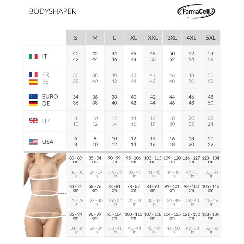 FarmaCell Shape 608 Body Shaping with Pushup Effect, beige