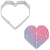 R&M Geo Heart Cookie Cutter Stainless Steel 3.5"
