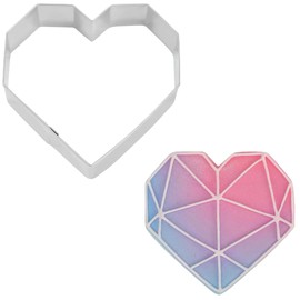 R&M Geo Heart Cookie Cutter Stainless Steel 3.5"