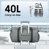 WANDF Travel Duffel Bag 40L with Shoes Compartment Foldable Overnight