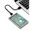 Clear 2.5" Hard Drive Case, USB 3.0 Compatible, SATA Connection,