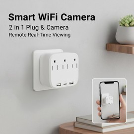ULar 4K WiFi6 Outlet Plug-in Security Camera with Remote View