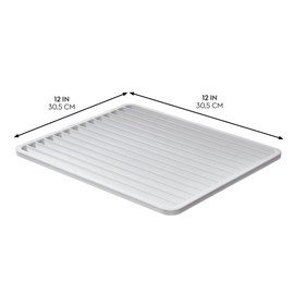 iDesign Large Produce Storage Mat for Countertops or Refrigerator Crisper Drawers - Gray