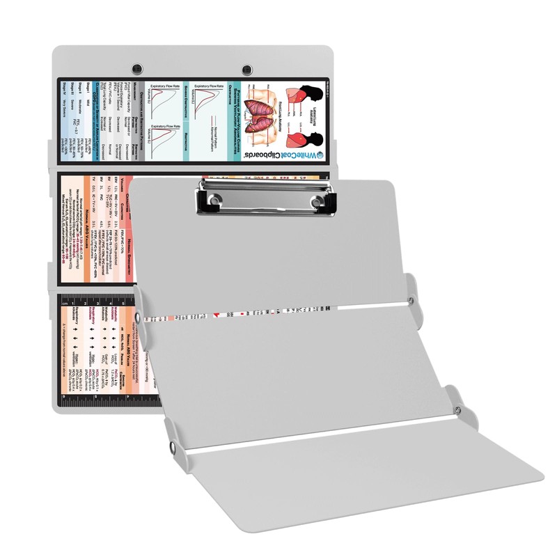Whitecoat Clipboard® Trifold - White Respiratory Therapy Edition