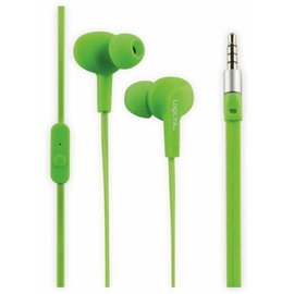 LogiLink HS0044 Water Resistant Stereo In-Ear Headset - Neon Green