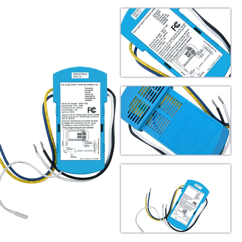 PZL Replacement Receiver for Hunter Ceiling Fan Blue Receiver K243111000