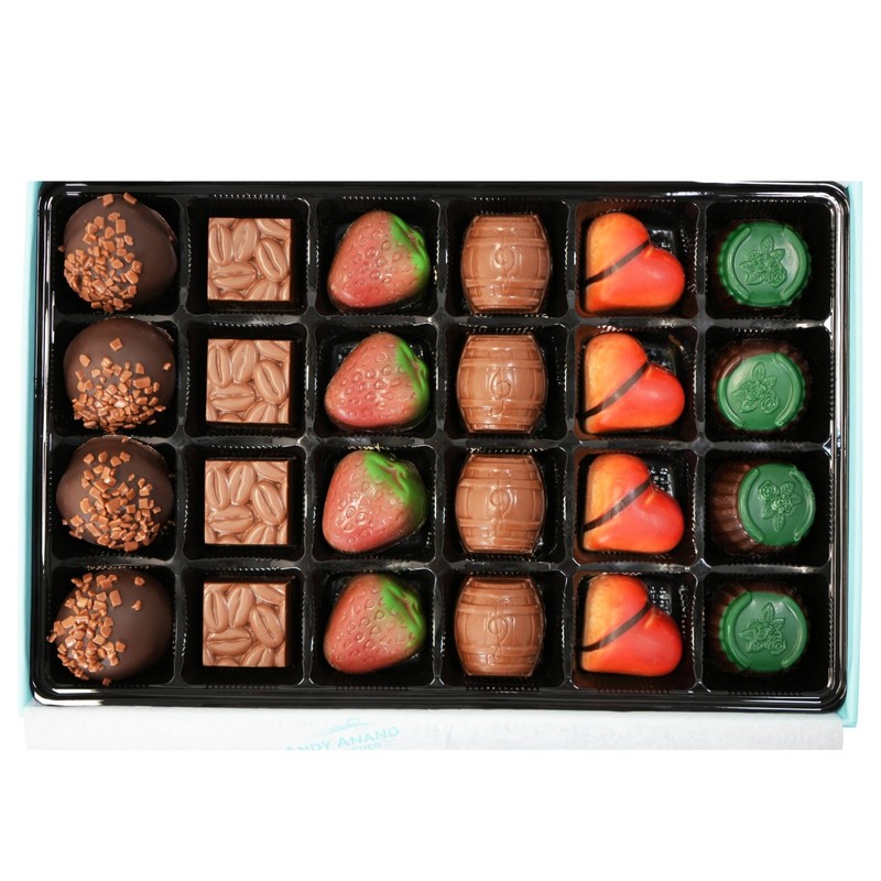 Andy Anand 24 Piece Premium Bon Bon Chocolate Collection Assortment,