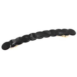 France Luxe Scalloped Long and Skinny Barrette - Nacro Black