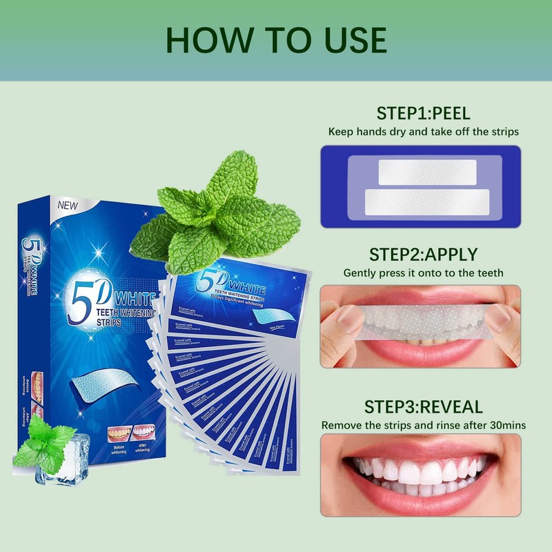 Teeth Whitening White Stripes Teeth, 28 Strips Teeth Whitening -
