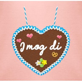 Shirtracer - Baby Bodysuit Boy Girl - Compatible with Oktoberfest Outfit - I Mog di - Gingerbread Heart - Daisy Buttercup Hearts, 1 baby pink, 6-12 months