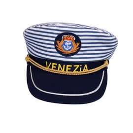 BESTOYARD Captain Costume Hat Cap Captain Hat Cap Venice Adult Hat Stripe Captains YachtSailors Hat Snapback Adjustable Sea Cap Costume Accessory Sailor