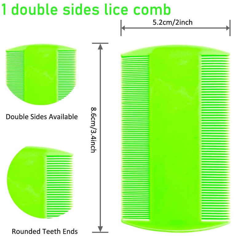 4 Pack Flea Lice Comb, Stainless Steel Dog Cat Grooming
