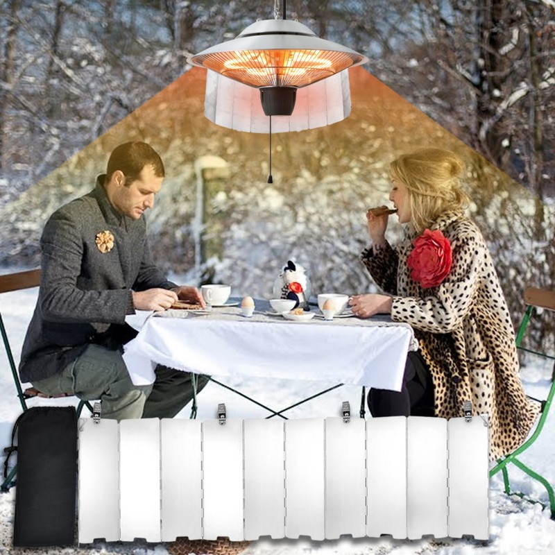 Winter Heater Reflector Shield Outdoor Heater Focusing Reflector Round Heater