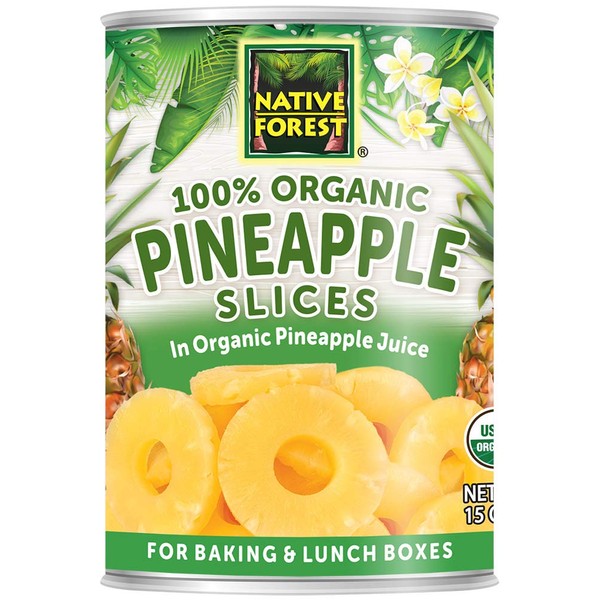 Native Forest Organic Pineapple Slices, 15 Ounce Cans (Pack of 6)