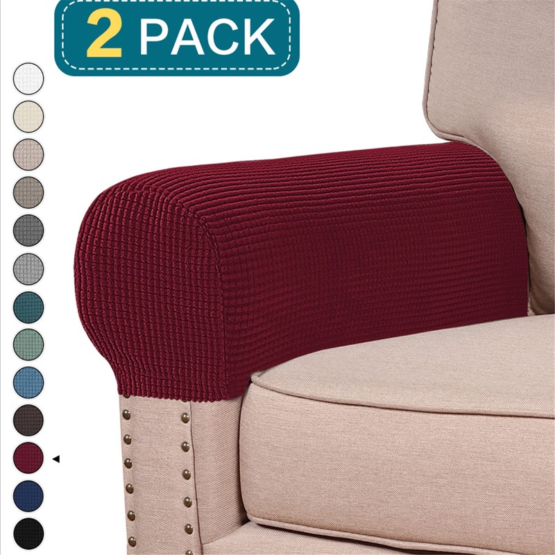 GAMUKAI Stretch Armrest Covers Spandex Jacquard Arm Covers for Chairs