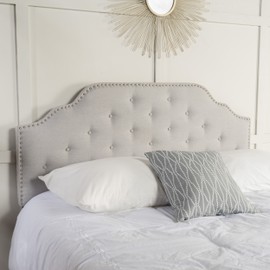Christopher Knight Home Austell Fabric Headboard, Queen / Full, Light Grey