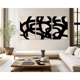 PENNLYNN Large Abstract Wall Art Canvas Pictures for Living Room Modern Art Wall Decor for Bedroom Men's Office Decor (71L*36W)