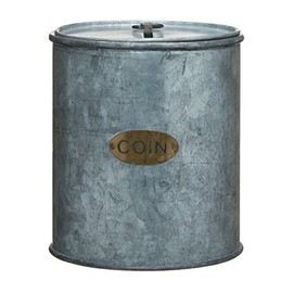 Galvanized Tin Coin Bank