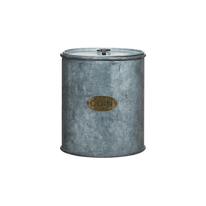 Galvanized Tin Coin Bank