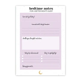 A6 Mini Bedtime Notepad Self Care Gifts For Women Sleep Better Clear Your Mind Brain Dump Planner Before Sleep Night Journal Daily Gratitude BYANIKA (Pink)