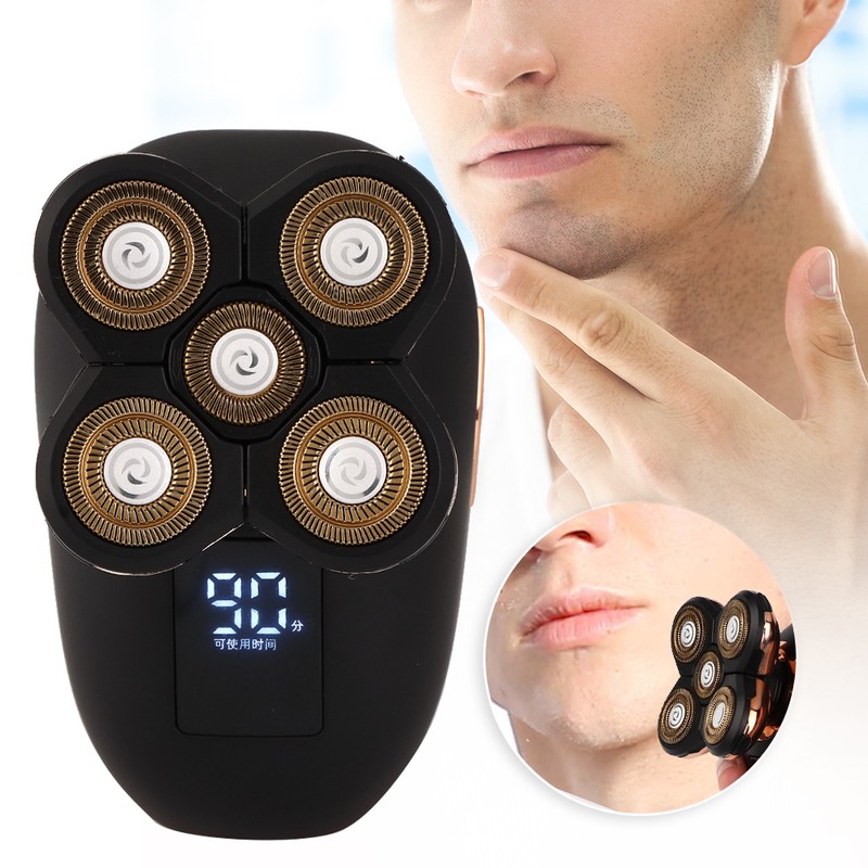 Electric Shaver Waterproof Rechargeable Beard Shaving Trimmer Hair ClipperBlack