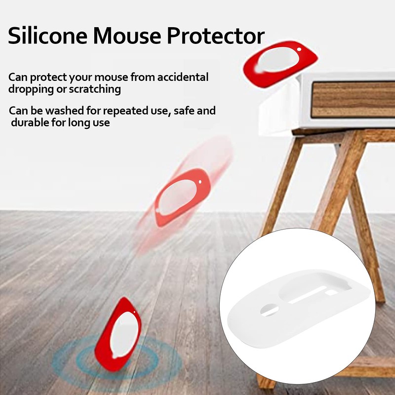 ASHATA Funda de Silicona para Magic Mouse 1/2, Protector de