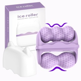 Rodillo de Hielo 2 en 1, Rodillo Para el Cuidado de la Piel Facial, Se Adapta Completamente a la Curva Facial, Puede Aliviar la Hinchazón, Prevenir Las Arrugas, Deja la Piel Suave y Elástica