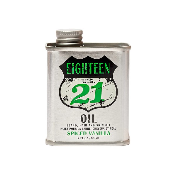 18.21 Man Made OIL - Beard, Hair & Skin - Spiced Vanilla, 2 oz (Pack of 1)
