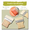 ZBJBinCH Wide Flat Paint Brush with Maple Handle, Flat Paddle