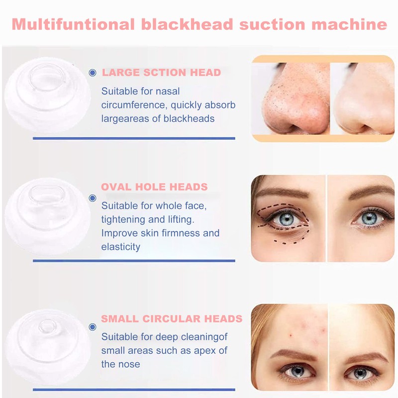 Vacuum Blackhead Remover Handheld Mini Lifting Massage Deep Clean USB