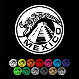 Mexico Aguila Decal Sticker - Waterproof Decal Sticker - Multiple Sizes and Colors - Die Cut No Background (24" Dia.)