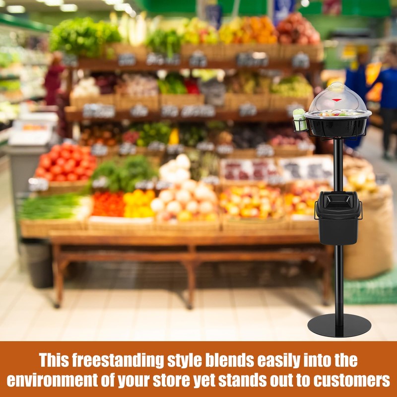 Wonderjune Sample Stand Black Metal Demo Stand Food Service Sample