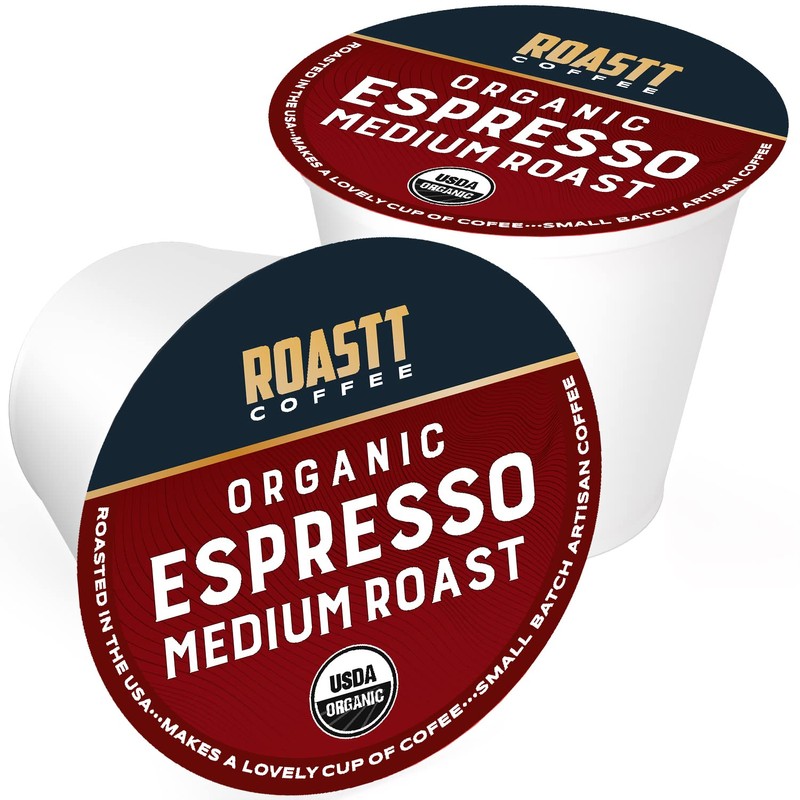 Organic Espresso Pods for Keurig K Cup Brewing, Organic Medium