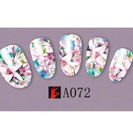 "Handmade" Floral Nail Art (Water Decal Wraps) Flowers Nail Art Decals