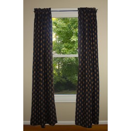 Home Collections by Raghu Pineapple Town Black Drapery Panels 84''x86'' by Raghu (P8660011)