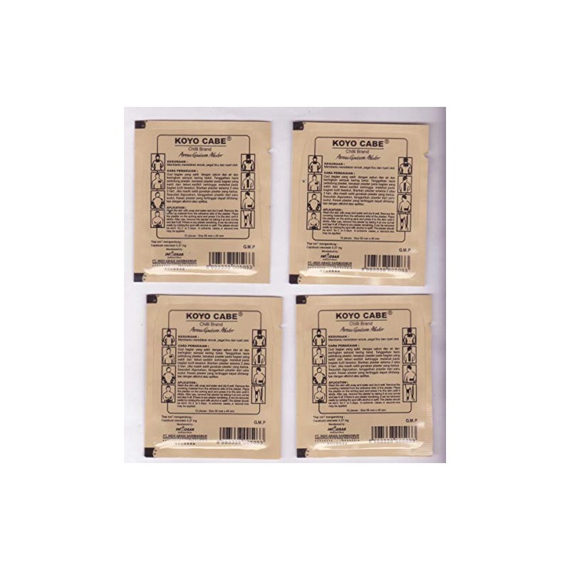 (4) - Koyo Cabe Chilli Brand Porous Capsicum Plaster, 4