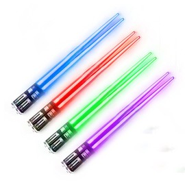 LightSaber Chopsticks Light Up Saber Led (4 Pairs, Red Blue Green Purple)