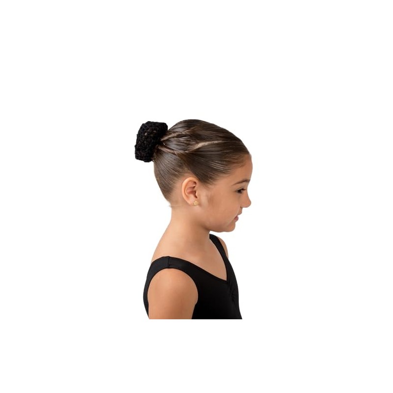 DANZINATTA Red para Cabello de Niña, Negro, Talla Unitalla