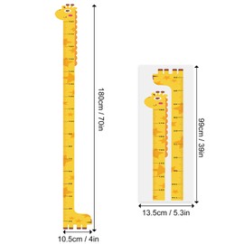 Bezavea Giraffe Height Chart, Growth Chart Ruler, Growth Chart Wall Stickers, Growth Chart, Height Growth Chart, Height Chart Sticker, Wall Stickers Measuring Ruler for Kids Boys Girls Bedroom