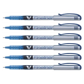 PILOT SW-VPP V Fineliner Fine Tip Pens 0.5 mm Pack of 6 Blueaa