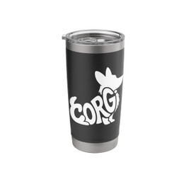 Corgi Silhouette - Minimalist Corgi Dog Lover Stainless Steel Insulated Tumbler