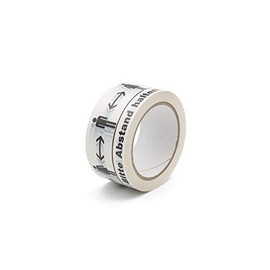 IKS COV-01 F24 Please Keep Distance Tape, White