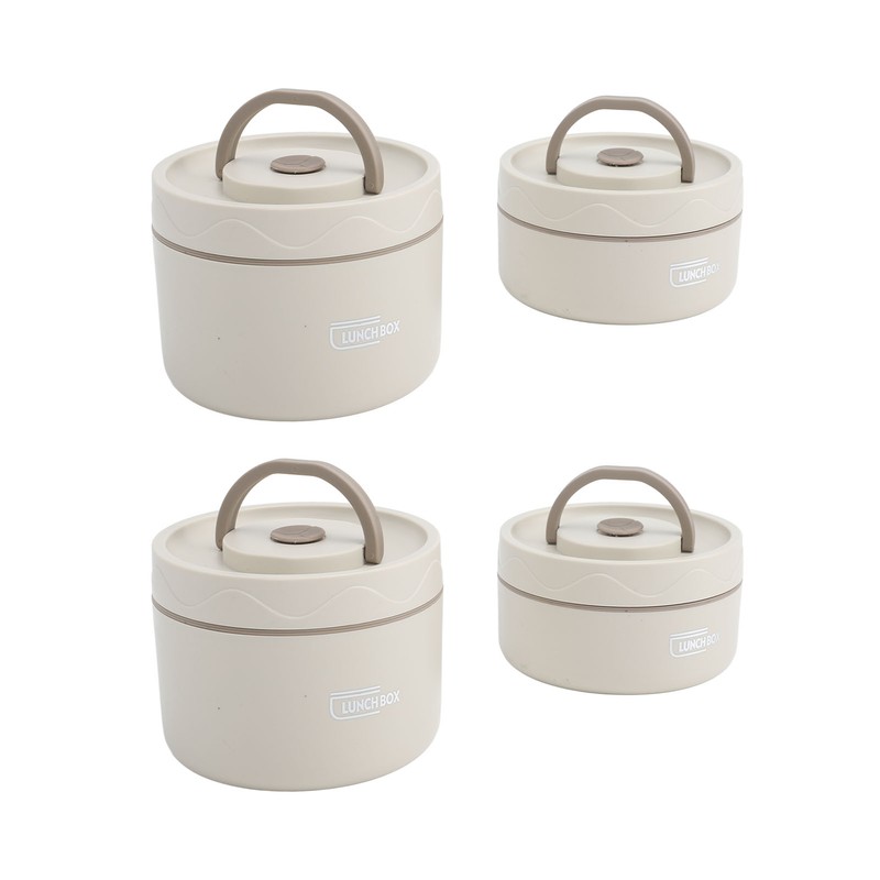 Insulated Lunch Container 304 Stainless Steel Leakproof Portable Round Thermal