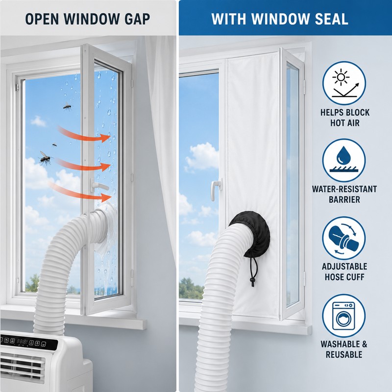 Waterproof Portable AC Window Seal Kit for Tilt Windows