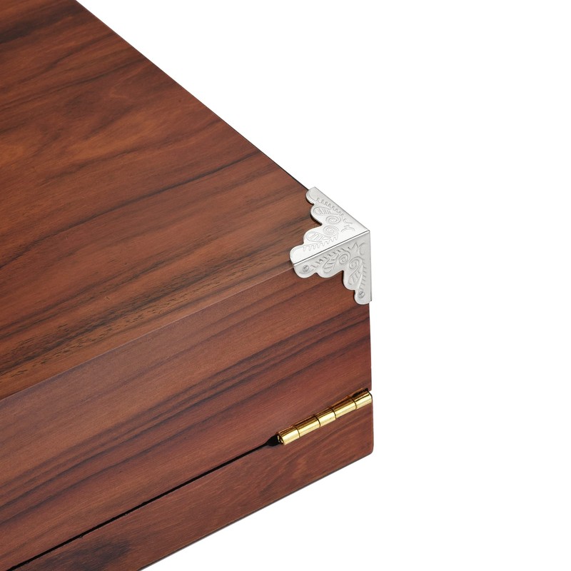 sourcing map 25x25x25mm Metal Box Corner Protectors Edge Guard Iron