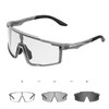 SCVCN Photochromatic Self-Tone Cycling Glasses for Men Women Clear Road