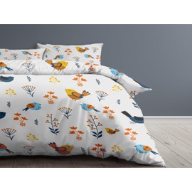 Minor Monkey 100% Egyptian Cotton Printed Duvet Cover Set 1000 Thread Count Oversized King Luxurious Duvet Cover Set of 3, Breathable, & Durable Set Hotel Quality, Super Soft Comfy All Season - White