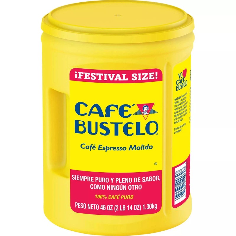 Café Bustelo Festival Size Dark Roast Ground Coffee, Espresso (46